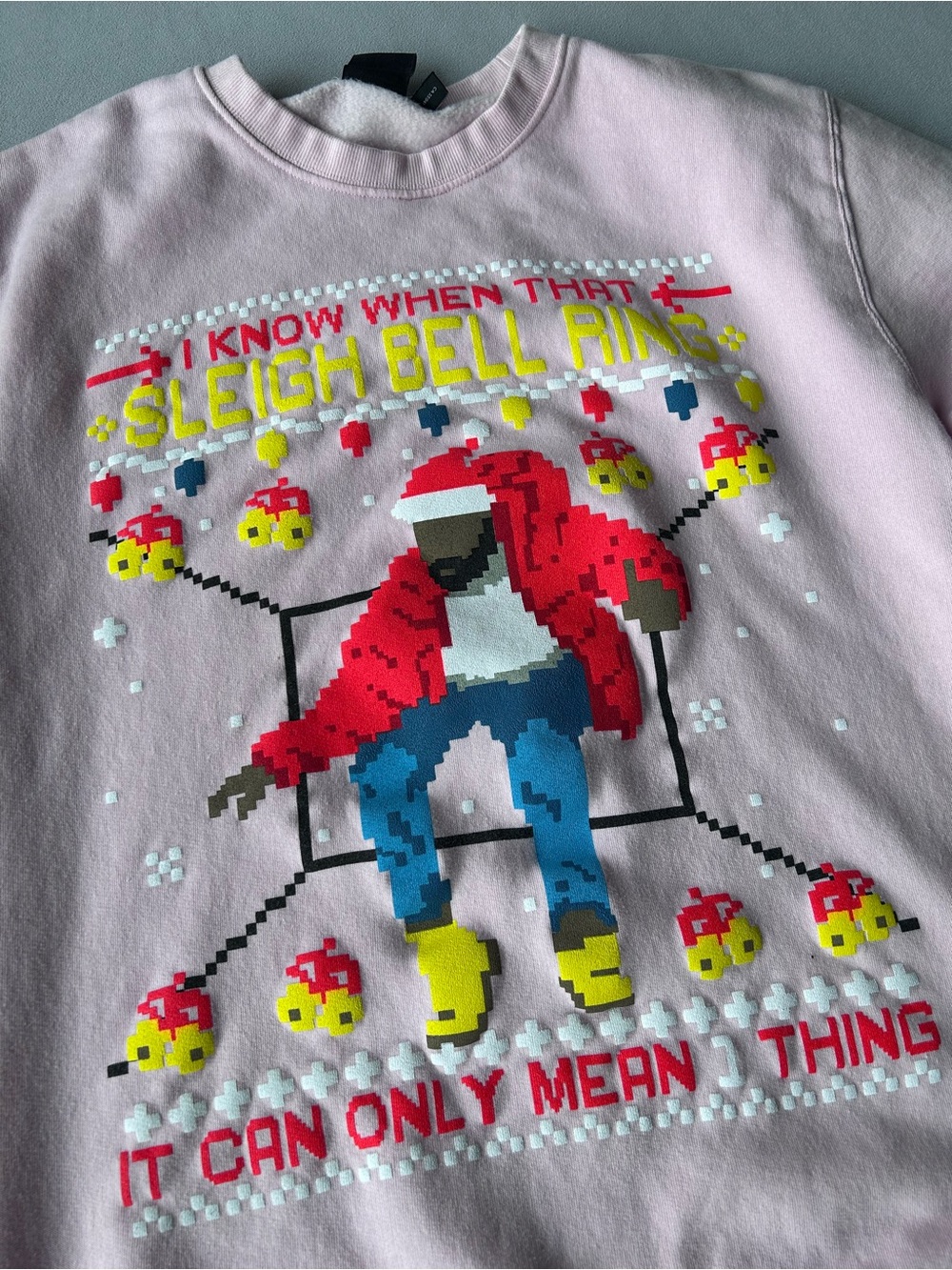 Sleigh Bell Ring ~ Ugly Christmas Sweater ~ Men’s Size Large
